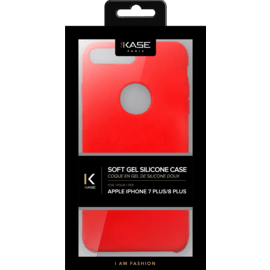 Coque en Gel de Silicone Doux pour Apple iPhone 7 Plus/ 8 Plus, Rouge Ardent
