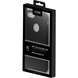 Coque en gel de silicone doux pour Apple iPhone 7/8, Noir satin