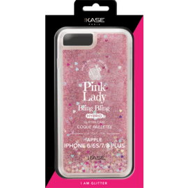 Bling Bling Coque Pailletée Hybride pour Apple iPhone 6/6S/7/8 Plus, Pink Lady