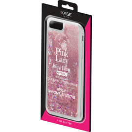 Bling Bling Coque Pailletée Hybride pour Apple iPhone 6/6S/7/8 Plus, Pink Lady