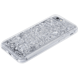 Bling Bling Coque pailletée hybride pour Apple iPhone 6/6S/7/8/SE 2020, Argent Galaxie