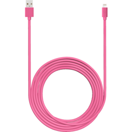 Câble Lightning certifié MFi Apple Charge Speed 2.4A charge/ sync (3M), Rose Bonbon