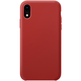 Coque en Gel de Silicone Doux pour Apple iPhone XR, Rouge Ardent 