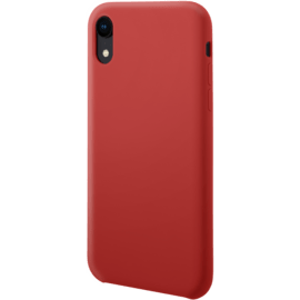 Coque en Gel de Silicone Doux pour Apple iPhone XR, Rouge Ardent 