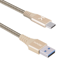 Câble USB 3.1 Gen 2 charge rapide USB-C vers USB-A métallisé tressé Charge/sync (1M), Or