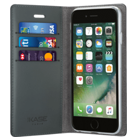 Diarycase Coque clapet en cuir véritable avec support aimanté pour Apple iPhone 7/8/SE 2020/SE 2022, Brun doré Lézard