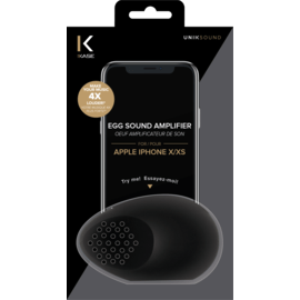 Oeuf Amplificateur de son pour Apple iPhone X/XS, Noir