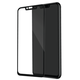 (D) Protection d'écran en verre trempé (100% de surface couverte) pour Huawei Mate 20 Lite, Noir