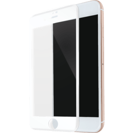 Protection d'écran en verre trempé Bord à Bord Incurvé pour Apple iPhone 7/8, Blanc
