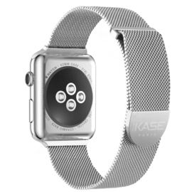 Bracelet mesh en acier inoxydable pour Apple Watch® Series 1/2/3/4 42/44mm, Argent