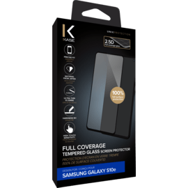 Protection d'écran en verre trempé (100% de surface couverte) pour Samsung Galaxy S10e, Noir