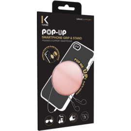 POP-UP poignée & support smartphone, Or Rose Chromé