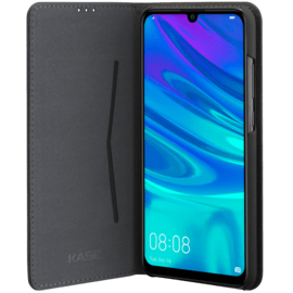 Coque clapet folio avec fente pour cartes & support pour Huawei P Smart 2019/ P Smart+ 2019, Noir