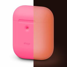 Airpod Protective Silicon Hang Case Neon Hot Pink