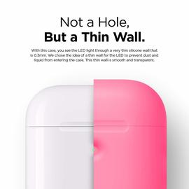 Airpod Protective Silicon Hang Case Neon Hot Pink