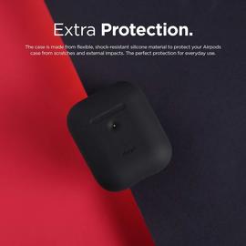Airpod Protection en  Silicone /  Noir