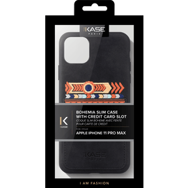 Bohemia Slim Case avec fente pour carte de crédit pour Apple iPhone 11 Pro Max, Noir olive