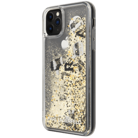 Coque Karl Lagerfeld Bling Bling avec breloques flottantes pour Apple iPhone 11 Pro Max, Or