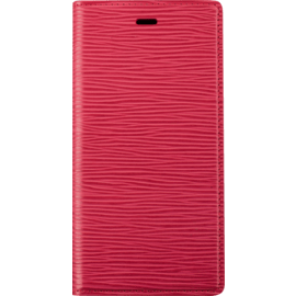 Diarycase 2.0 Coque clapet en cuir véritable avec support aimanté pour Apple iPhone X/XS, Rouge Bordeaux