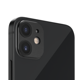 Protection en alliage métallique des objectifs photo pour Apple iPhone 12 mini, Noir Onyx