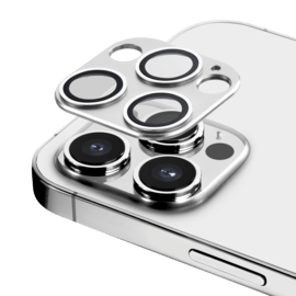 Protection en alliage métallique des objectifs photo pour Apple iPhone 12 Pro Max, Argent Sidéral
