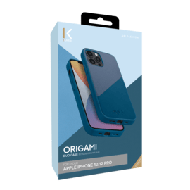 Coque Origami duo pour Apple iPhone 12/12 Pro, Bleu Égée