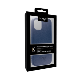 Coque en Suède Alcantara pour Apple iPhone 12 mini, Bleu indigo