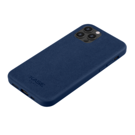 Coque en Suède Alcantara pour Apple iPhone 12 Pro Max, Bleu indigo