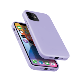 (O) Coque antichoc en gel de silicone doux pour Apple iPhone 12 mini, Violet Lilas
