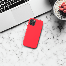 Coque antichoc en gel de silicone doux pour Apple iPhone 12/12 Pro, Rouge Ardent 