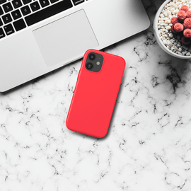 Coque antichoc en gel de silicone doux pour Apple iPhone 12 mini, Rouge Ardent 