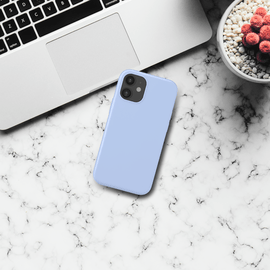 Coque antichoc en gel de silicone doux pour Apple iPhone 12 mini, Bleu Lilas