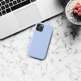 Coque antichoc en gel de silicone doux pour Apple iPhone 12/12 Pro, Bleu Lilas