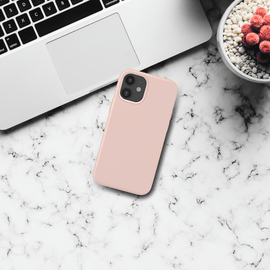 Coque antichoc en gel de silicone doux pour Apple iPhone 12 mini, Rose Sable