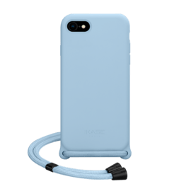 Coque en gel de silicone doux en bandoulière pour Apple iPhone 7/8/SE 2020/SE 2022, Bleu Lilas