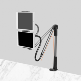 Support col de cygne pour tablette et smartphone (1,2 m), gris métallique