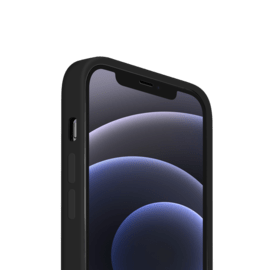 Coque antichoc magnétique en gel de silicone doux pour Apple iPhone 12 Pro Max, Noir satin