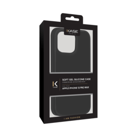 Coque en Gel de Silicone Doux pour Apple iPhone 13 Pro Max, Noir satin 