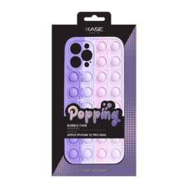 Coque Popping Bubble pour Apple iPhone 12 Pro Max, Violet Rose
