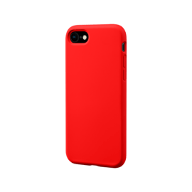 Coque antichoc en gel de silicone doux pour Apple iPhone 7/8/SE 2020/SE 2022, Rouge Ardent 