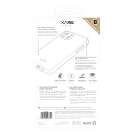 Coque antibactérienne hybride invisible pour iPhone 12 Pro Max, Transparente