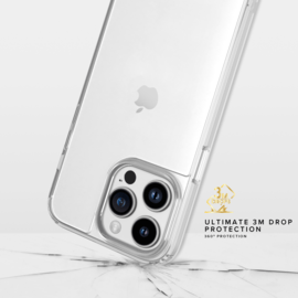 Coque antibactérienne antichoc hybride invisible pour Apple iPhone 14 Pro, Transparente