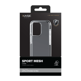 Coque Sport mesh pour Apple iPhone 15 Pro, Noir de jais