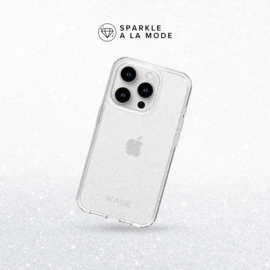 Coque hybride étincelante invisible GEN 2.0 83% de plastique recyclé pour Apple iPhone 15 Pro, Transparente