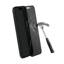 Protection d'écran Privée en verre trempé (60% verre trempé recyclé) pour Apple iPhone 15 Pro, Noir