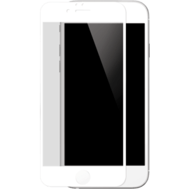Protection d'écran en verre trempé (100% de surface couverte) pour iPhone 6/6s Plus, Blanc