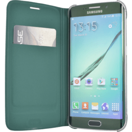 Etui à clapet pour Samsung Galaxy S6 Edge, Vert Émeraude 