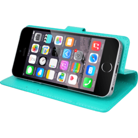 Coque clapet Universelle pour Smartphone (jusqu à 3.5 pouce), Turquoise