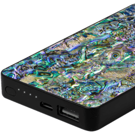 Naturalista Batterie externe 6000 mAh, Marbre noir & coquillage marine