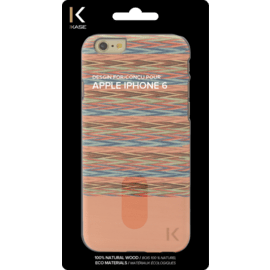 Coque bois pour Apple iPhone 6/6s, Browny Check